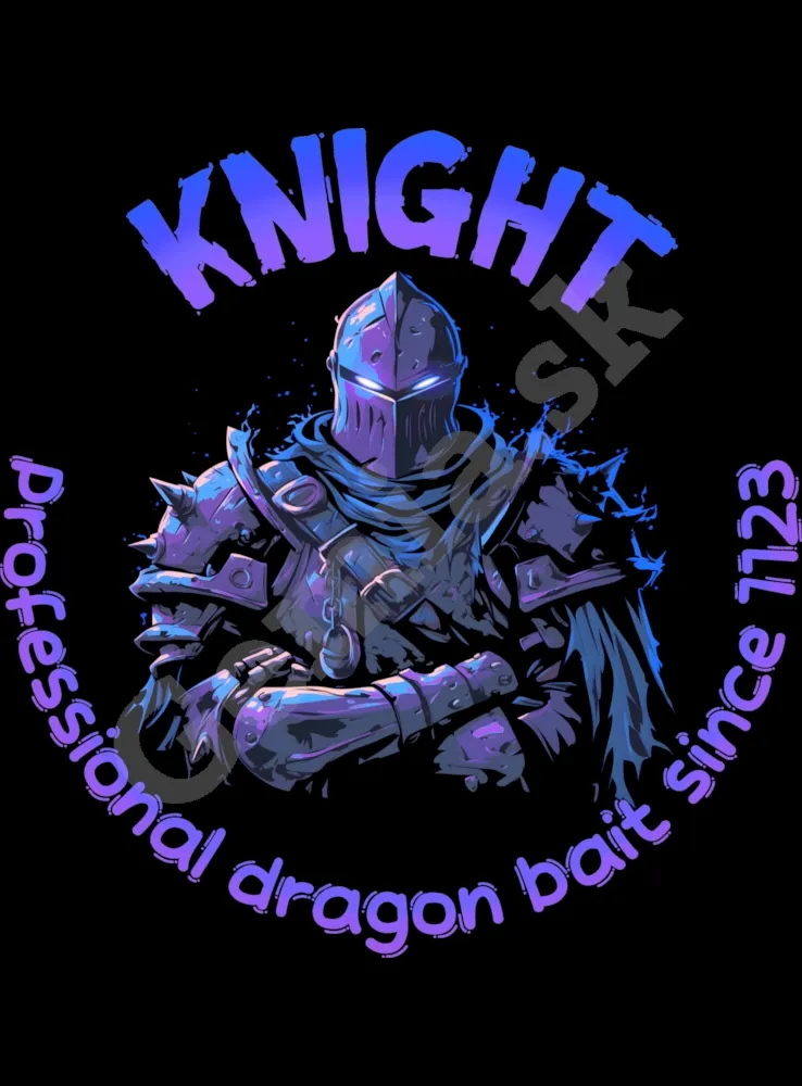 Potlač na hráčske tričko - Knight - čierne
