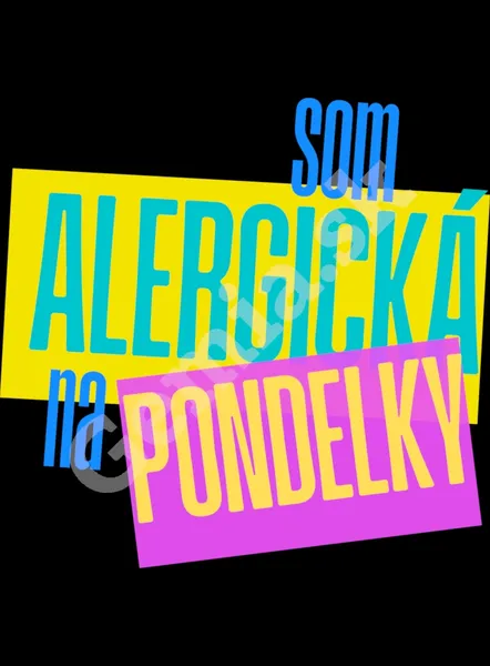 Vtipné-tričko-Alergická-na-pondelky-Dámske-čierne