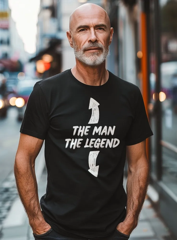 Vtipné-tričko-The-Man-The-Legend-Pánske-čierne