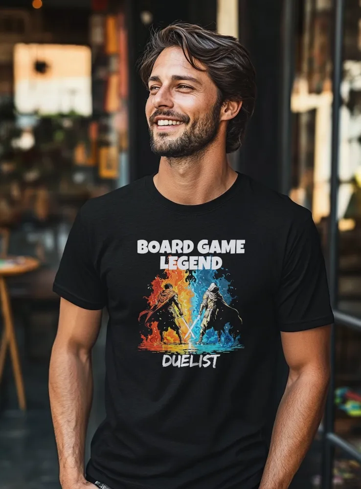 Tričko s potlačou - Doskové hry - BG Legend Duelist - Pánske čierne