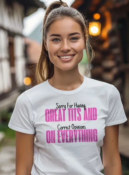 Vtipné-tričko-Great-tits-Dámske-biele