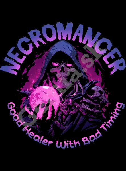 Potlač na tričko - Good Necromancer - Čierne