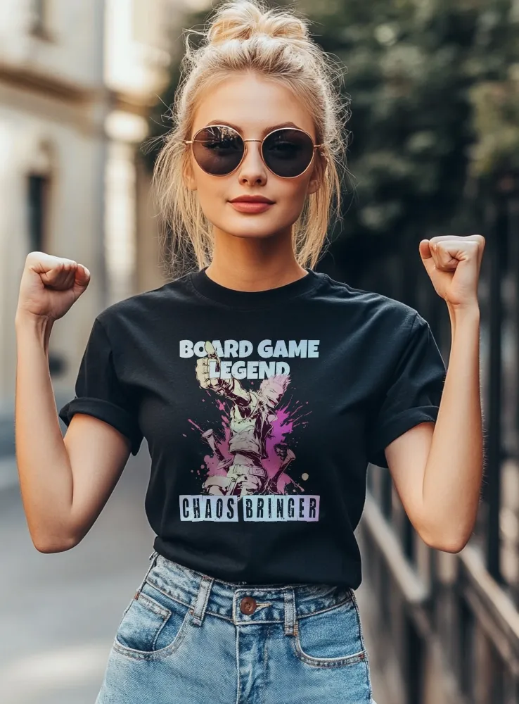 Tričko s potlačou - Doskové hry - BG Legend Chaod Bringer - Dámske čierne