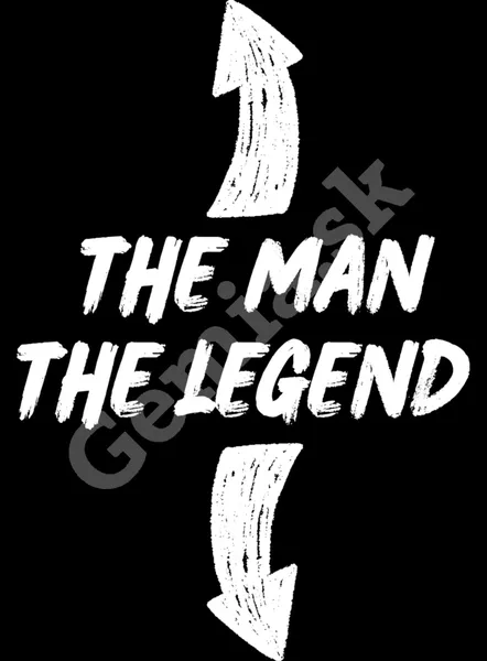 Vtipná-potlač-The-Man-The-Legend-Pánske-čierne