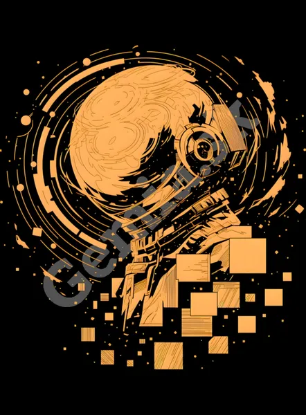 Tričko s grafickou potlačou - Abstra Kozmo - Pánske čierne