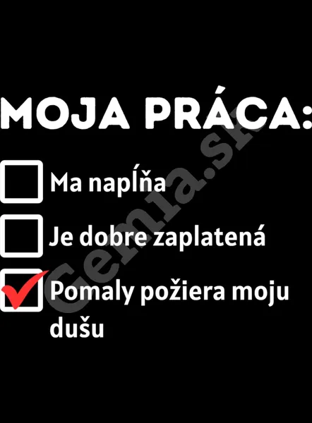Vtipná-potlač-Moja-práca-Dámske-čierne